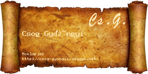Csog Gyöngyi névjegykártya