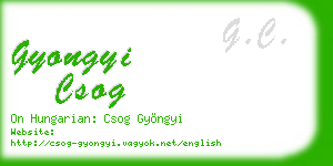 gyongyi csog business card